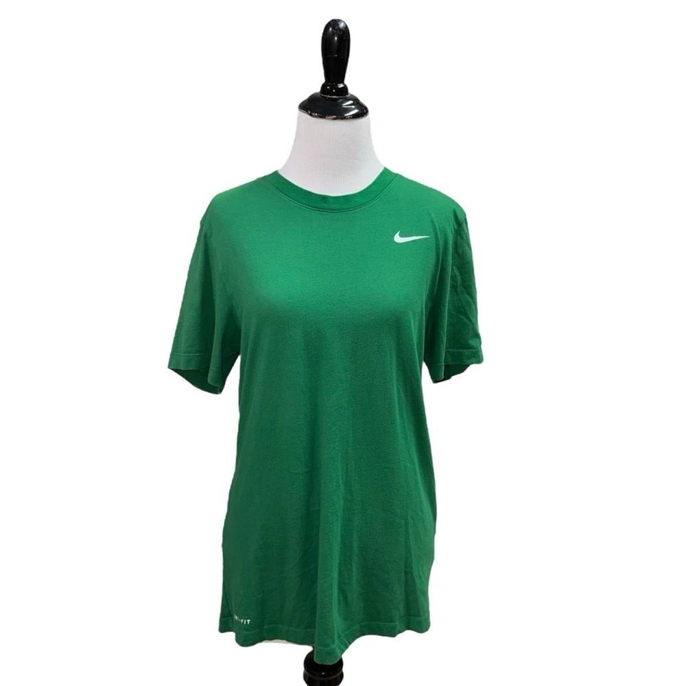 Nike Dri-Fit Women's M Medium Fitted Crewneck T-Shirt Kelly Green Short Sleeves